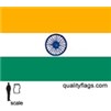 India Flag w/pole hem, 2x3', Nylon