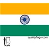 India Flag w/pole hem, 3x5', Nylon