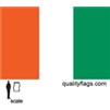 Cote D'Ivoire Flag w/pole hem, 2x3', Nylon