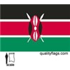 Kenya Flag w/pole hem, 3x5', Nylon