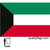 Kuwait Flag w/pole hem, 3x5', Nylon