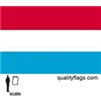 Luxembourg Flag w/pole hem, 2x3', Nylon