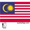 Malaysia Flag w/pole hem, 3x5', Nylon