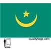 Mauritania Flag w/pole hem, 3x5', Nylon