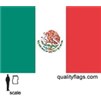 Mexico Flag w/pole hem, 2x3', Nylon