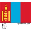 Mongolia Flag w/pole hem, 3x5', Nylon