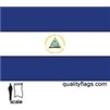 Nicaragua Flag w/Seal w/pole hem, 3x5', Nylon