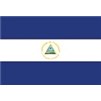 Nicaragua Flag w/Seal w/pole hem, 4x6', Nylon