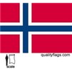 Norway Flag w/pole hem, 3x5', Nylon