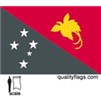 Papua New Guinea Flag w/pole hem, 3x5', Nyl