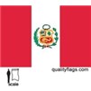 Peru Flag w/Seal w/pole hem, 3x5', Nylon