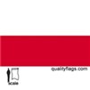 Poland Flag w/pole hem, 3x5', Nylon