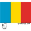 Romania Flag w/pole hem, 3x5', Nylon