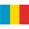 Romania Flag w/pole hem, 4x6', Nylon