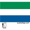 Sierra Leone Flag w/pole hem, 3x5', Nylon