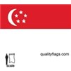 Singapore Flag w/pole hem, 3x5', Nylon