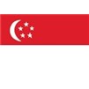 Singapore Flag w/pole hem, 4x6', Nylon