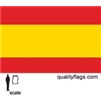 Spain Flag w/pole hem, 2x3', Nylon