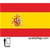 Spain Flag w/Seal w/pole hem, 3x5', Nylon