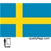 Sweden Flag w/pole hem, 3x5', Nylon