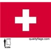 Switzerland Flag w/pole hem, 3x5', Nylon