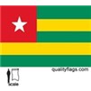 Togo Flag w/pole hem, 3x5', Nylon