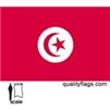 Tunisia Flag w/pole hem, 3x5', Nylon