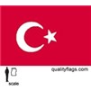 Turkey Flag w/pole hem, 2x3', Nylon
