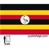 Uganda Flag w/pole hem, 3x5', Nylon