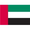 United Arab Emirates Flag w/pole hem, 4x6', Nyl