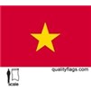 Vietnam Flag w/pole hem, 3x5', Nylon