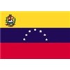 Venezuela Flag w/Seal w/pole hem, 4x6', Nylon