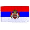 Serbia Flag w/Seal w/pole hem, 2x3', Nylon