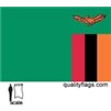 Zambia Flag w/pole hem, 3x5', Nylon