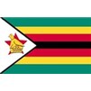Zimbabwe Flag w/pole hem, 4x6', Nylon