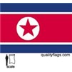 North Korea Flag w/pole hem, 3x5', Nylon