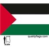 Palestine Flag w/pole hem, 3x5', Nylon