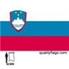 Slovenia Flag w/pole hem, 3x5', Nylon