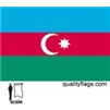 Azerbaijan Flag w/pole hem, 3x5', Nylon