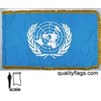 United Nations Flag Frg w/pole hem, 3x5', Nylon