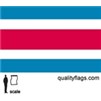 Costa Rica Flag w/pole hem, 2x3', Nylon