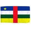 Central African Rep. Flag w/pole hem, 5x8', Nylon
