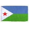 Djibouti Flag w/pole hem, 5x8', Nylon