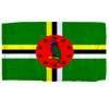 Dominica Flag w/pole hem, 4x6', Nylon