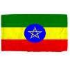 Ethiopia Flag w/pole hem, 4x6', Nylon