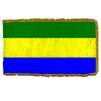 Gabon Flag Frg w/pole hem, 2x3', Nylon