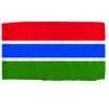 Gambia Flag w/pole hem, 2x3', Nylon