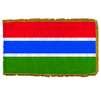 Gambia Flag Frg w/pole hem, 2x3', Nylon