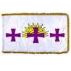 Hispanic Race Flag Frg w/pole hem, 3x5', Nylon