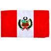 Peru Flag w/Seal w/pole hem, 5x8', Nylon
